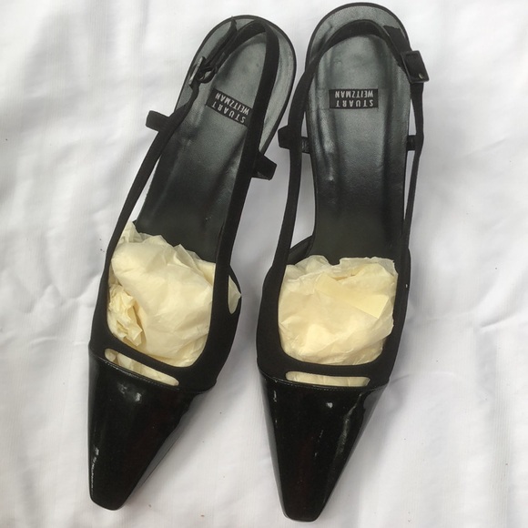 Stewart Weitzman Black Heels Sz 10 - Picture 5 of 11